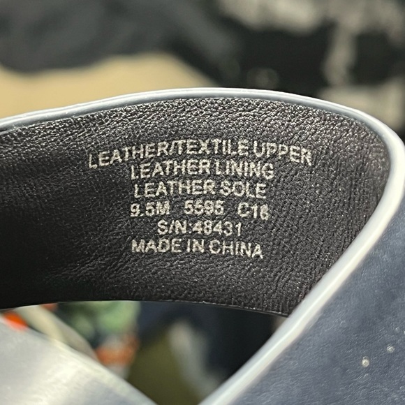 Tory Burch Navy Women's Delaney Embellished Leather Block Heel Sandals - Picture 16 of 16